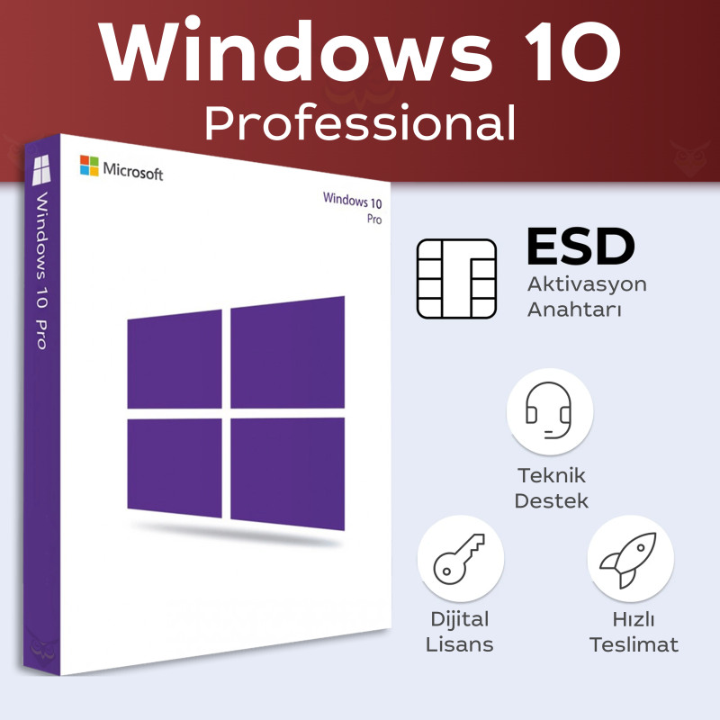 Microsoft Windows 10 Pro dijital lisans anahtarı