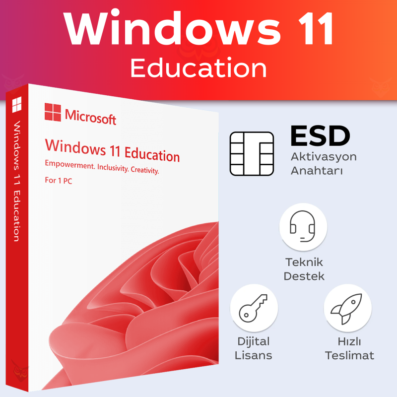 Microsoft Windows 11 Retail Education dijital lisans anahtarı