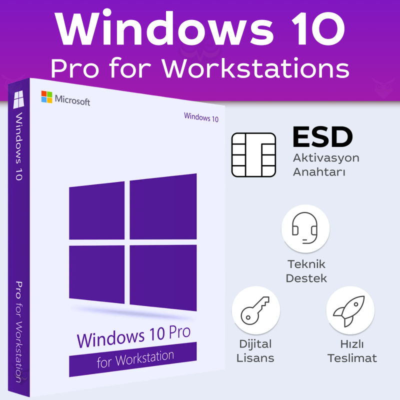 Microsoft Windows 10 Pro for Workstation dijital lisans anahtarı