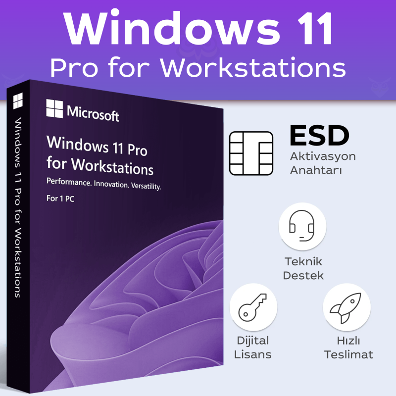 Microsoft Windows 11 Pro for Workstation dijital lisans anahtarı