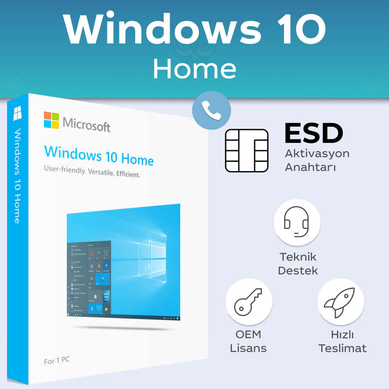 Microsoft Windows 10 OEM Home dijital lisans anahtarı - Telefon ile Aktivasyon