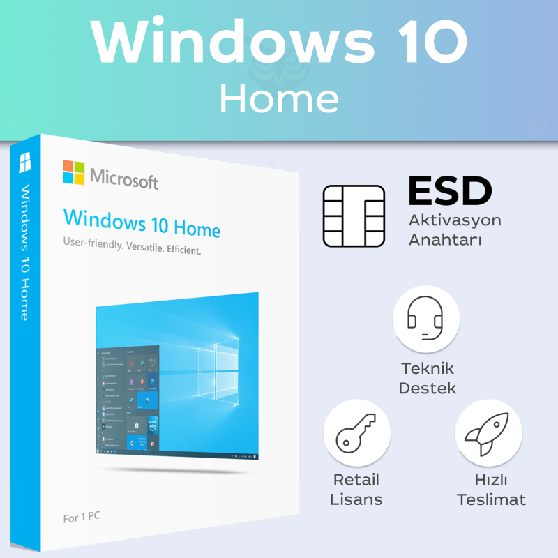 Microsoft Windows 10 Home Retail dijital lisans anahtarı