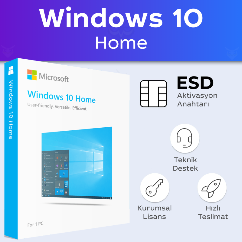 Microsoft Windows 10 Kurumsal Home dijital lisans anahtarı