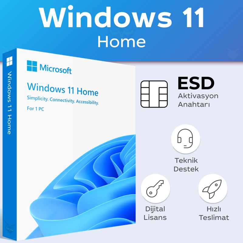 Microsoft Windows 11 Home (Windows 11 Core) dijital lisans anahtarı