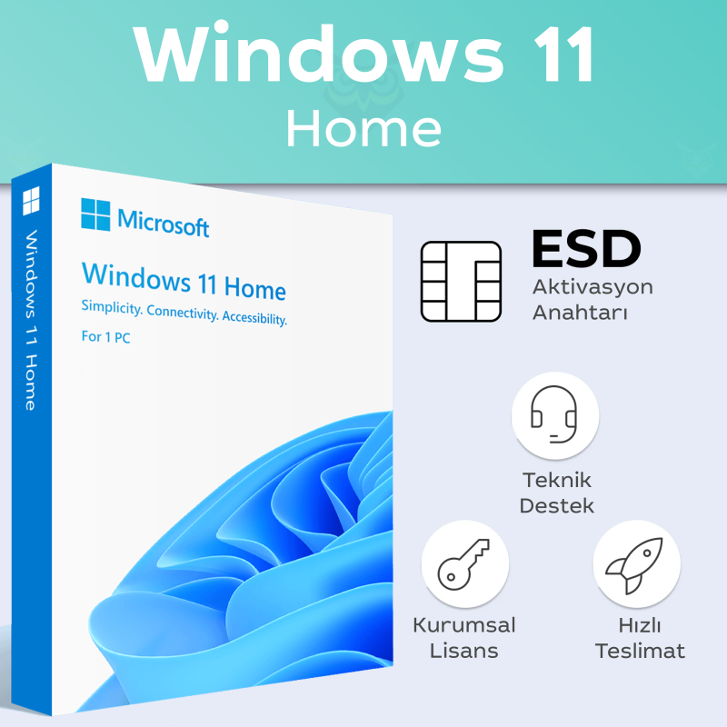 Microsoft Windows 11 Home (Windows 11 Core) Kurumsal dijital lisans anahtarı