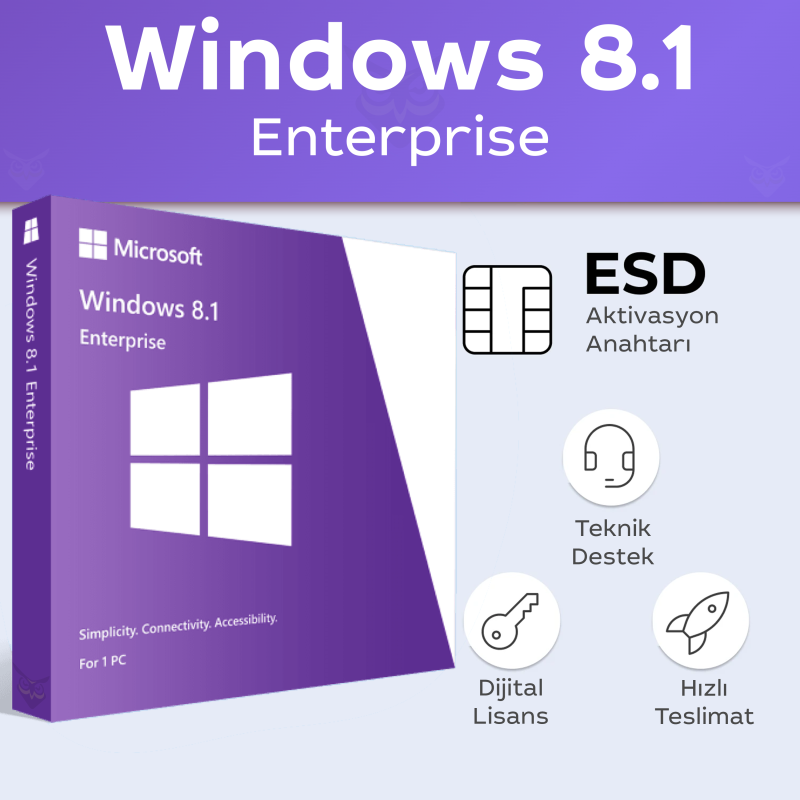 Windows 8.1 Enterprise Dijital Lisans Anahtarı hemen en ucuz fiyata satın al.