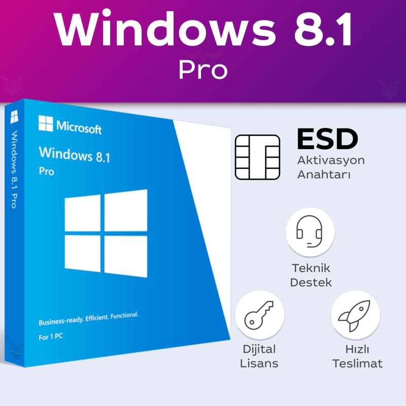 Windows 8.1 Pro Dijital Lisans Anahtarı hemen en ucuz fiyata satın al.