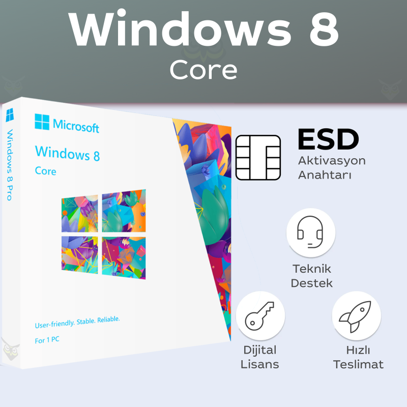Windows 8 Core Dijital Lisans Anahtarı hemen en ucuz fiyata satın al.