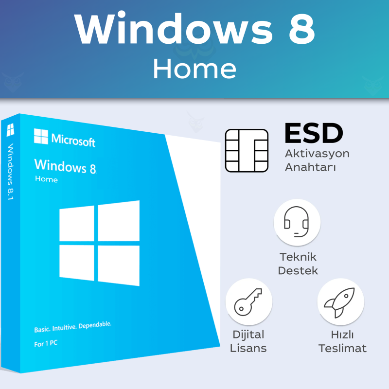 Windows 8 Home Dijital Lisans Anahtarı hemen en ucuz fiyata satın al.