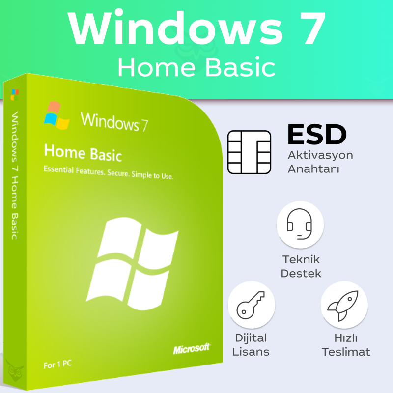 Windows 7 Home Basic Dijital Lisans Anahtarı - Güvenli ve Hızlı Satın Alım