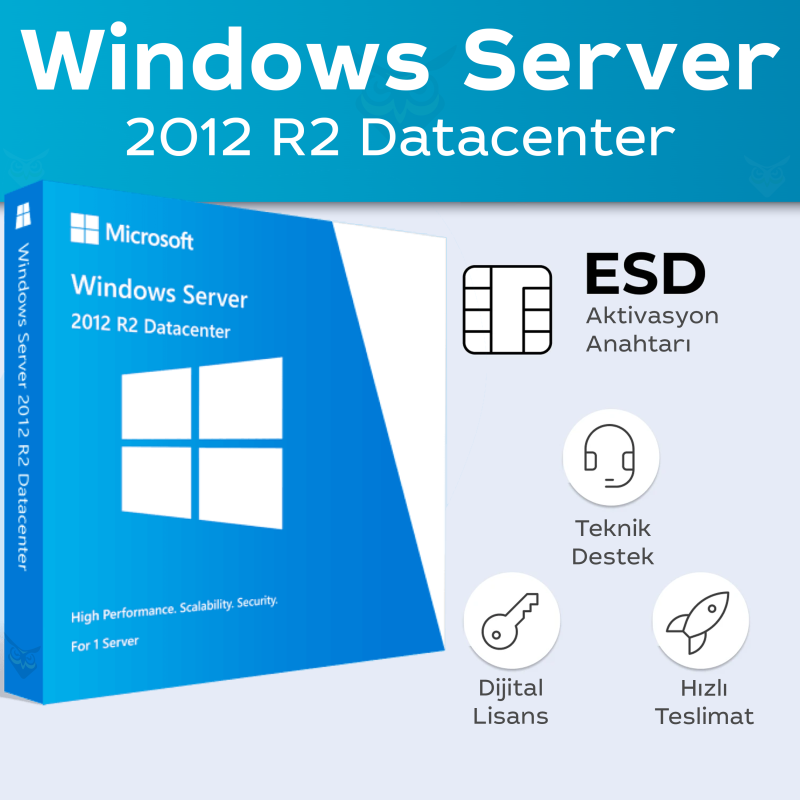 Microsoft Windows Server 2012 R2 Datacenter dijital lisans anahtarı