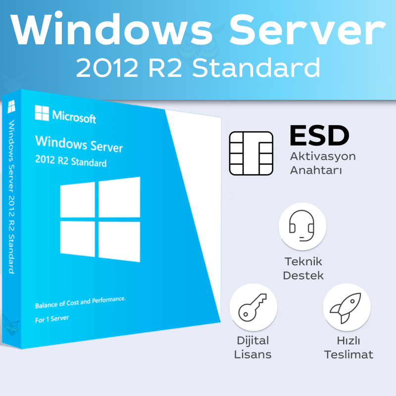 Microsoft Windows Server 2012 R2 Standard dijital lisans anahtarı