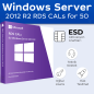 Microsoft Windows Server 2012 R2 RDS CALs 50 Cihaz dijital lisans anahtarı