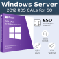 Microsoft Windows Server 2012 RDS CALs 50 Cihaz dijital lisans anahtarı