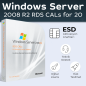 Microsoft Windows Server 2008 R2 RDS CALs 20 Cihaz dijital lisans anahtarı