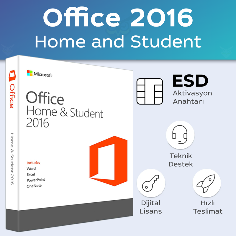 Office 2016 Home & Student Dijital Lisans Anahtarı | Orijinal ve Uygun Fiyatlı