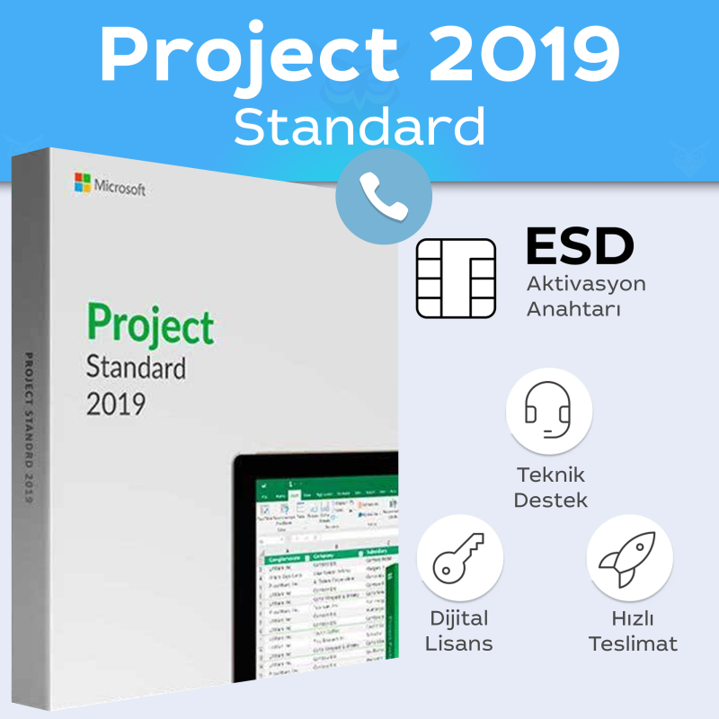 Uygun Project 2019 Standard Dijital Lisans Anahtarı Satın Al - Telefon ile Aktivasyon