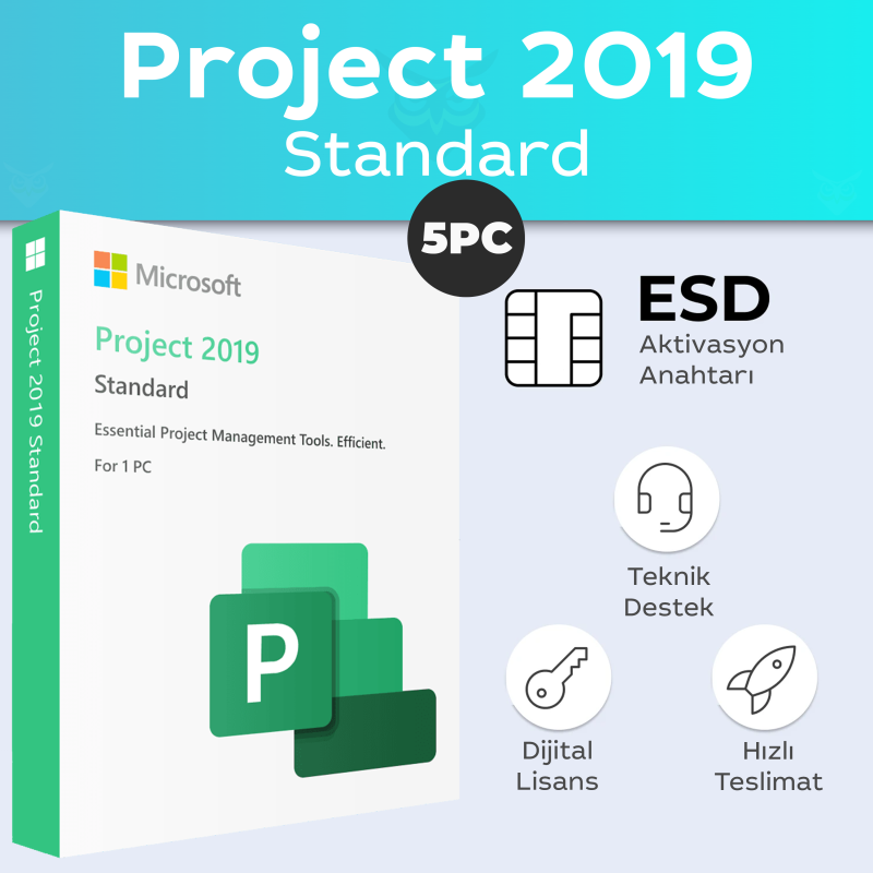 Uygun Project 2019 Standard 5 PC Dijital Lisans Anahtarı Satın Al