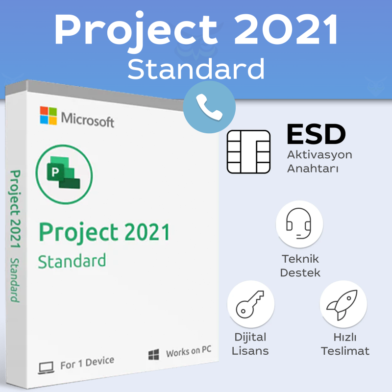 Uygun Project 2021 Standard Dijital Lisans Anahtarı Satın Al - Telefon ile Aktivasyon