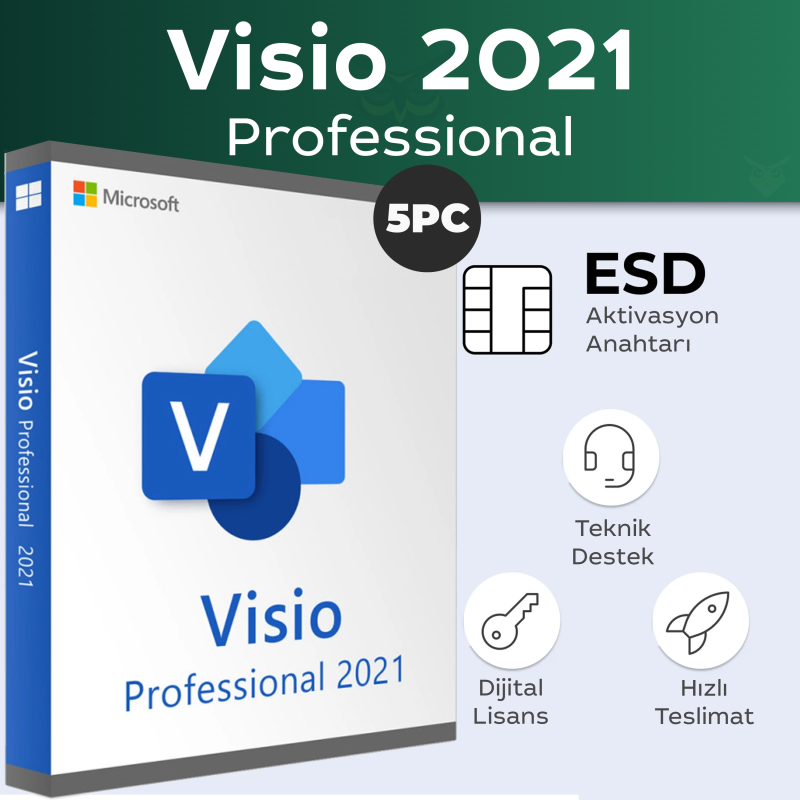 Visio 2021 Professional 5 PC Dijital Lisans Anahtarı Satın Al