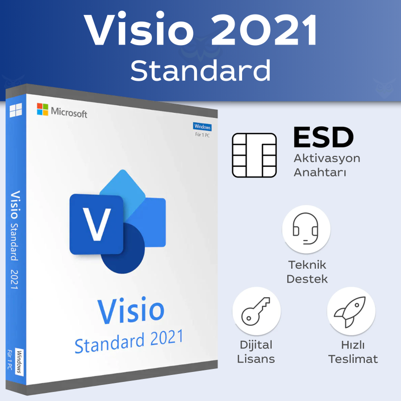 Visio 2021 Standard Dijital Lisans Anahtarı Satın Al