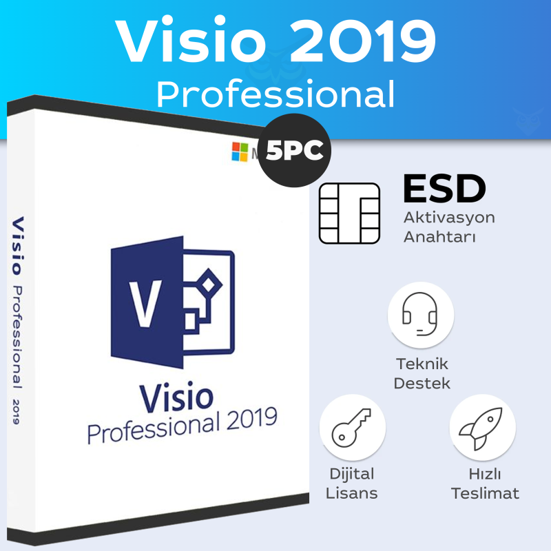 Visio 2019 Professional 5 PC Dijital Lisans Anahtarı Satın Al