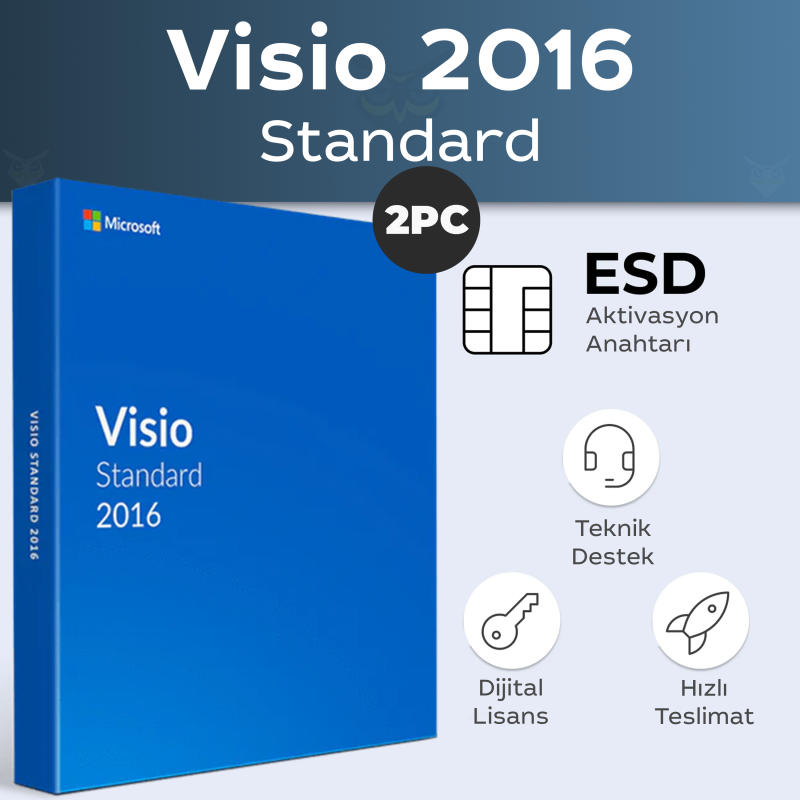 Visio 2016 Standard 2 PC Dijital Lisans Anahtarı Satın Al