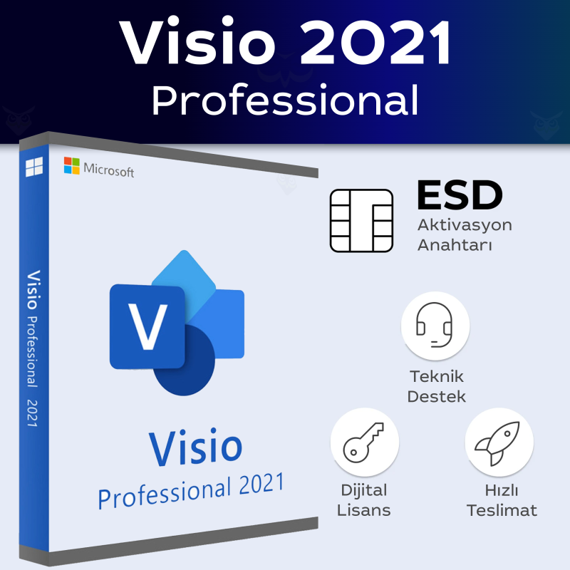 Visio 2021 Professional Kurumsal Dijital Lisans Anahtarı Satın Al